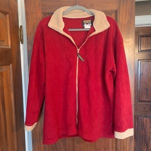 Red fleece jacket